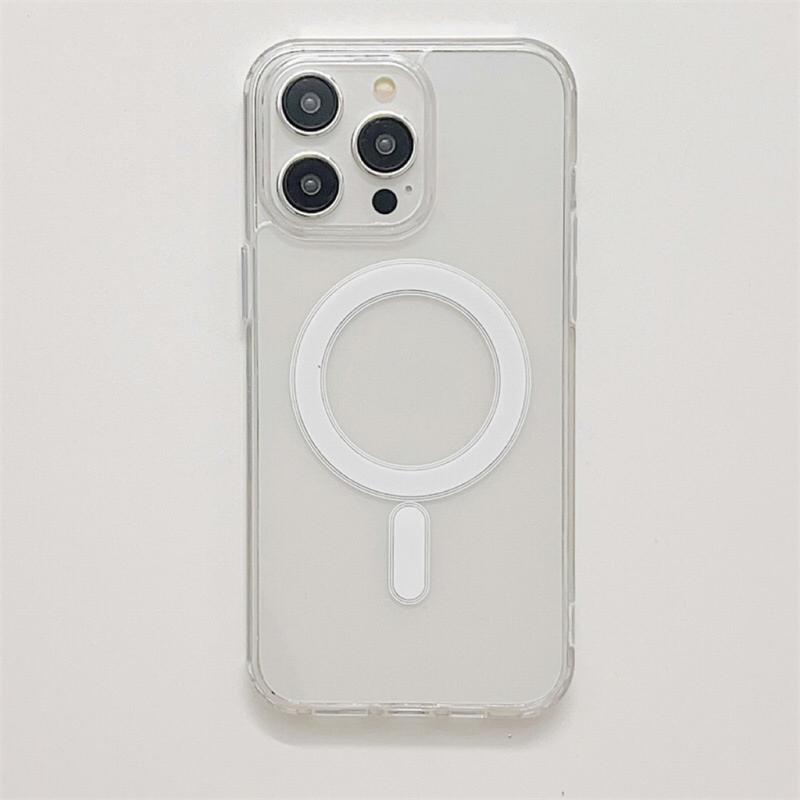 1 Piece Clear Magnetic Phone Case,Charging Phone Case, Shockproof Phone Case Accessory Compatible With iPhone 15 14 13 12 11 Pro Max Plus Mini