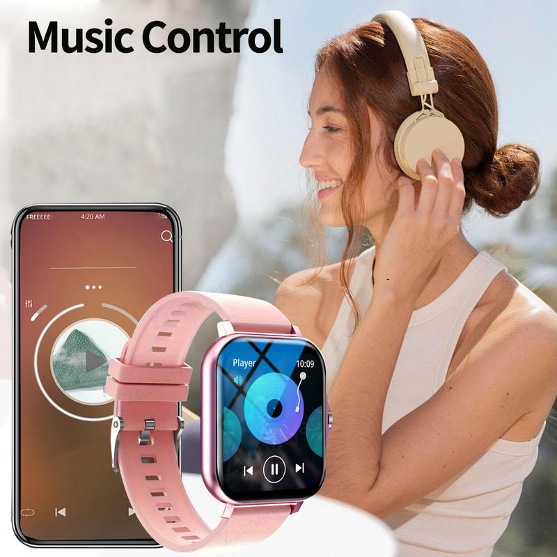 Multifunctional Smart Watch, Fashionable Digital Watch with Wireless Call Dial & Multiple APP Reminders, Sports Watch for Women & Men