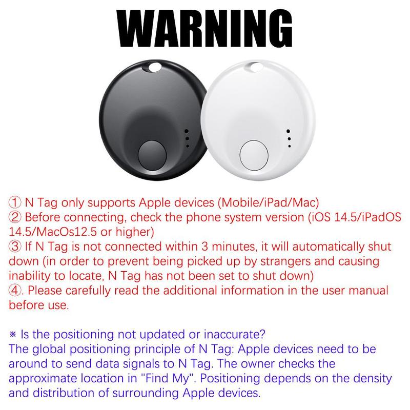 Smart GPS Tracker Mini N Tag, Mini Smart GPS Tracker, Mini Smart GPS Locator for IOS Apple Find My APP, Anti Lost Reminder Device, Summer Gifts 2024, Smart & Wearable Devices