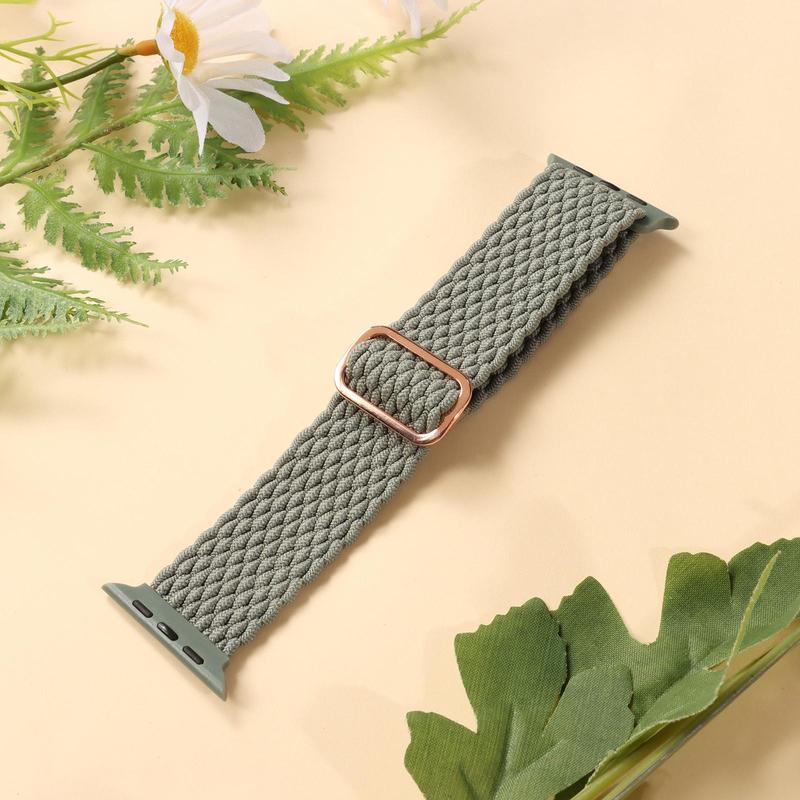 Braided Nylon Watch Band, 6 Counts Replacement Watch Band Compatible with iWatch Series 10 9 8 7 6 5 4 3 2 1 SE, Smart Watch Accessories