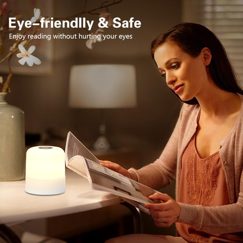 USB Rechargeable LED Night Light, 16-color Changing Touch Control Night Light, Decorative Light for Bedroom, Living Room, Home Decor