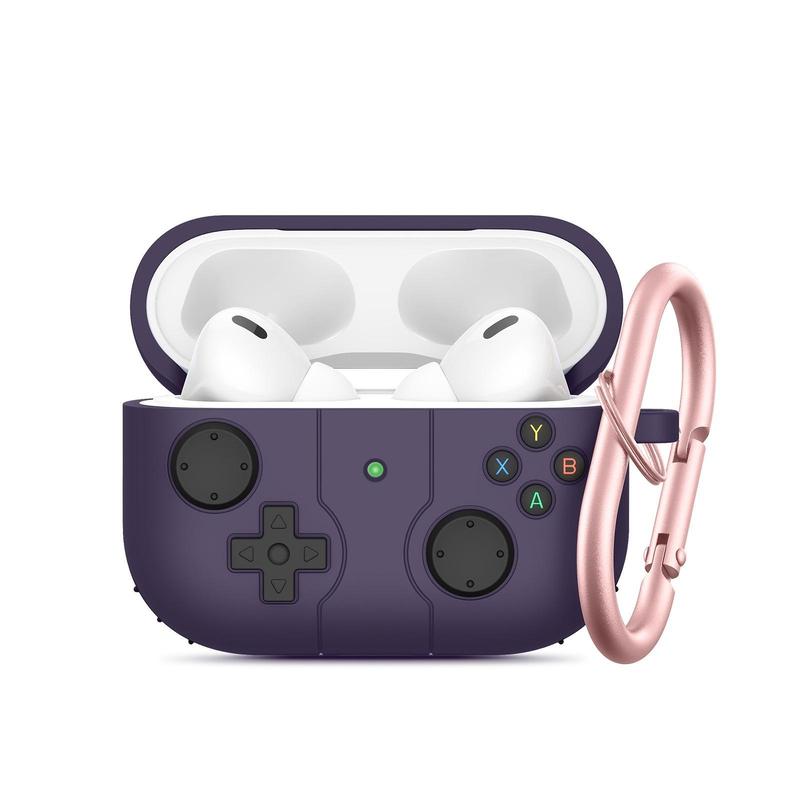 Gamepad Design Protective Case with Carabiner Compatible With Apple Airpods Pro2