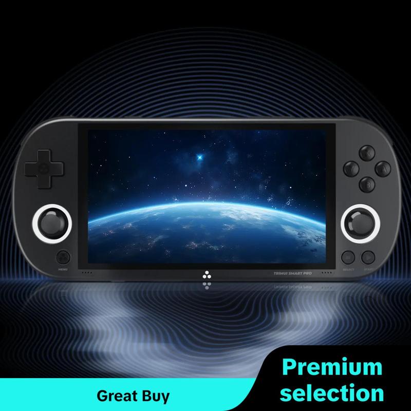 TRIMUI Smart Pro Handheld Game Console, 1 Count 4.96 Inch IPS Full Fit Screen 1280*720 Resolution Game Console, Gift for Friend, Game Peripherals