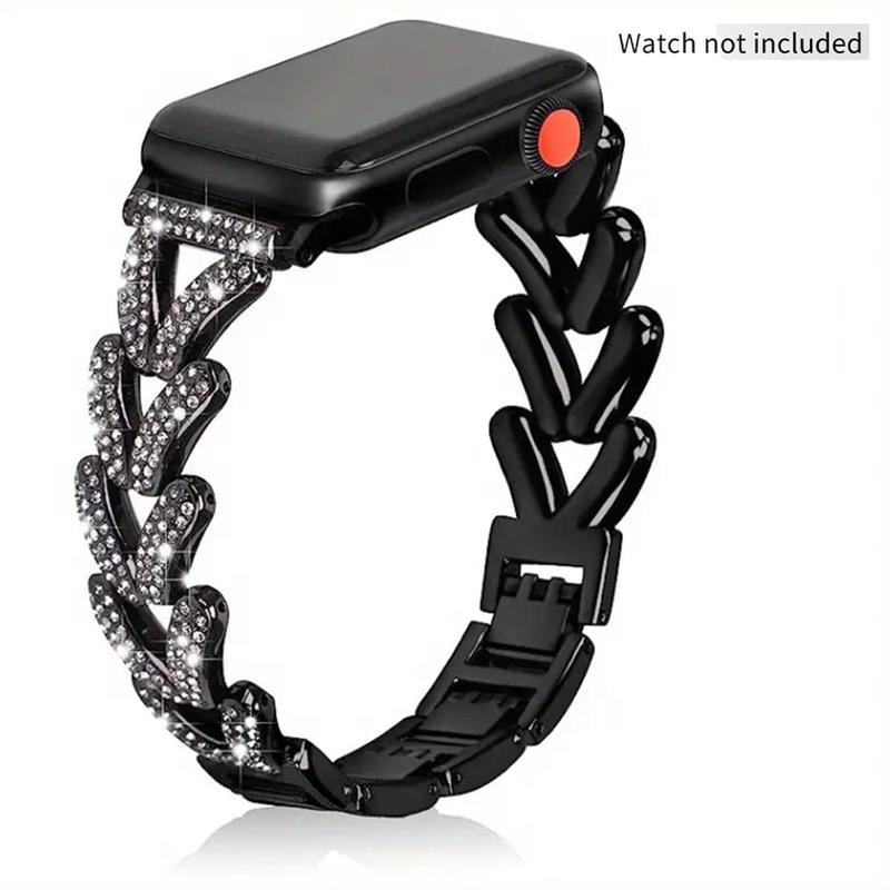 Rhinestone Decor Watch Band, 1 Count Fashionable Watch Band for Women, Replacement Smart Watch Band for Apple Watch Band 41mm 38mm 40mm 44mm 45mm 49mm 42mm