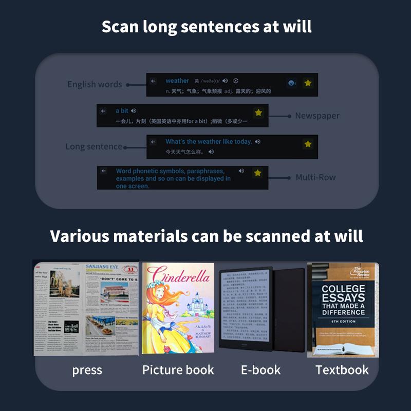 2.99 Inch HD Display Translation Pen for Fall, Multi-purpose One-key Translation Pen, Multifunctional Translation Pen for Learning, Office, Travel 2024 New Christmas Gifts Black Friday Sales