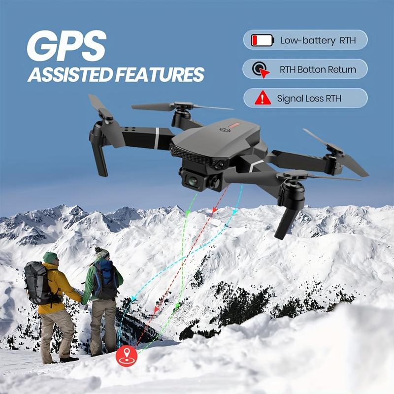 Drone with Dual Cameras, Latest Foldable Drone 2024 with App Control, FPV Real-Time Video RC Quadcopter with 4K Camera, Suitable for Adults Beginners Kids +2 Batteries