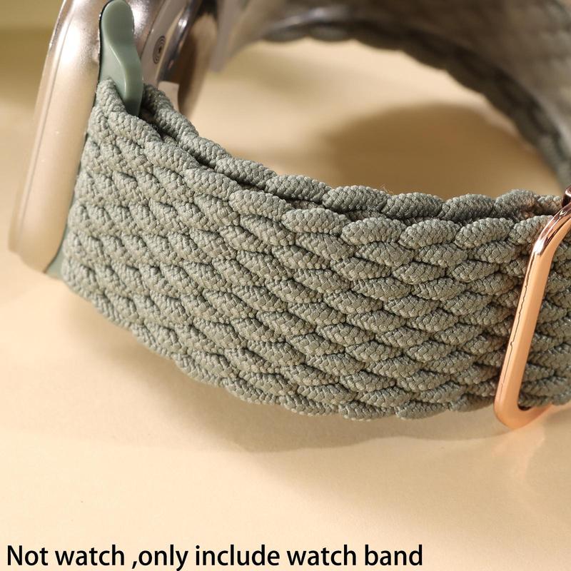 Braided Nylon Watch Band, 6 Counts Replacement Watch Band Compatible with iWatch Series 10 9 8 7 6 5 4 3 2 1 SE, Smart Watch Accessories