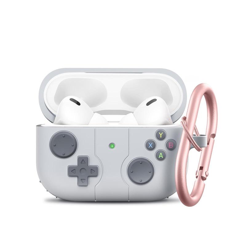 Gamepad Design Protective Case with Carabiner Compatible With Apple Airpods Pro2