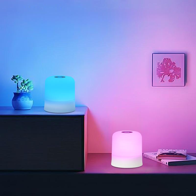 USB Rechargeable LED Night Light, 16-color Changing Touch Control Night Light, Decorative Light for Bedroom, Living Room, Home Decor