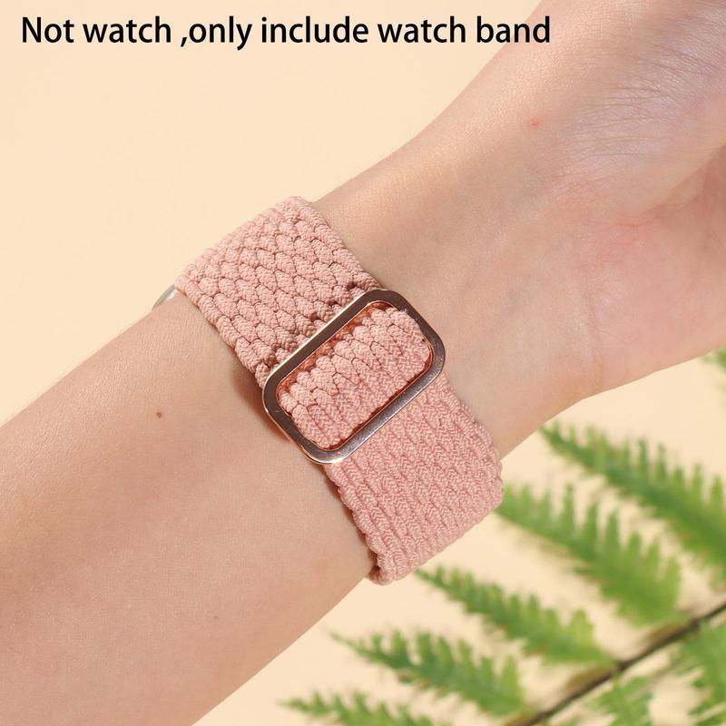 Braided Nylon Watch Band, 6 Counts Replacement Watch Band Compatible with iWatch Series 10 9 8 7 6 5 4 3 2 1 SE, Smart Watch Accessories