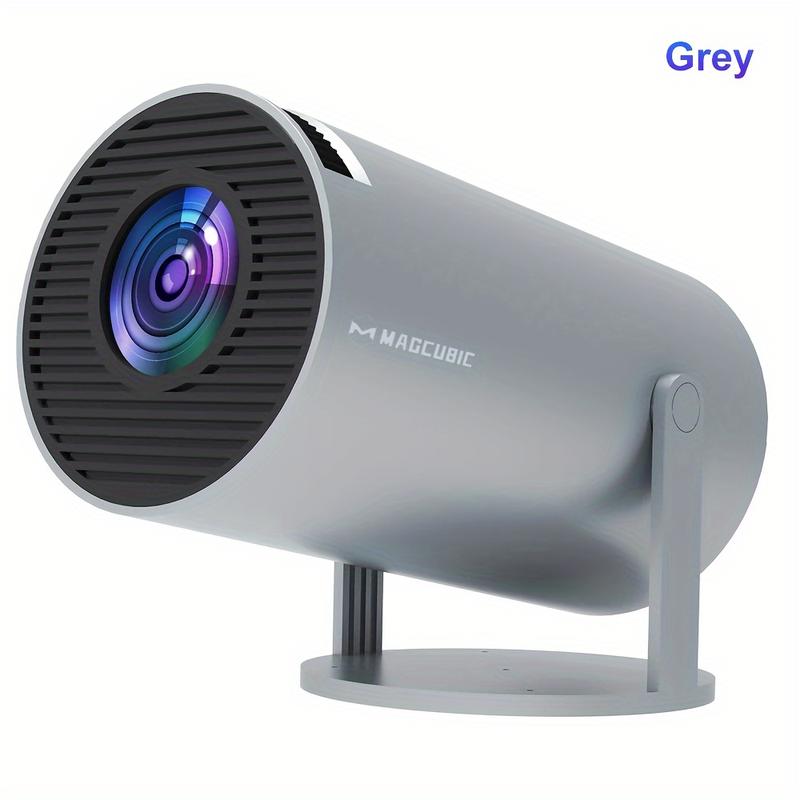 Hy300 Pro Mini Portable Projector, 4K 260 ANSI smart projector with WiFi 6 bt 5.0, screen adjustment, 180 degree rotation, home