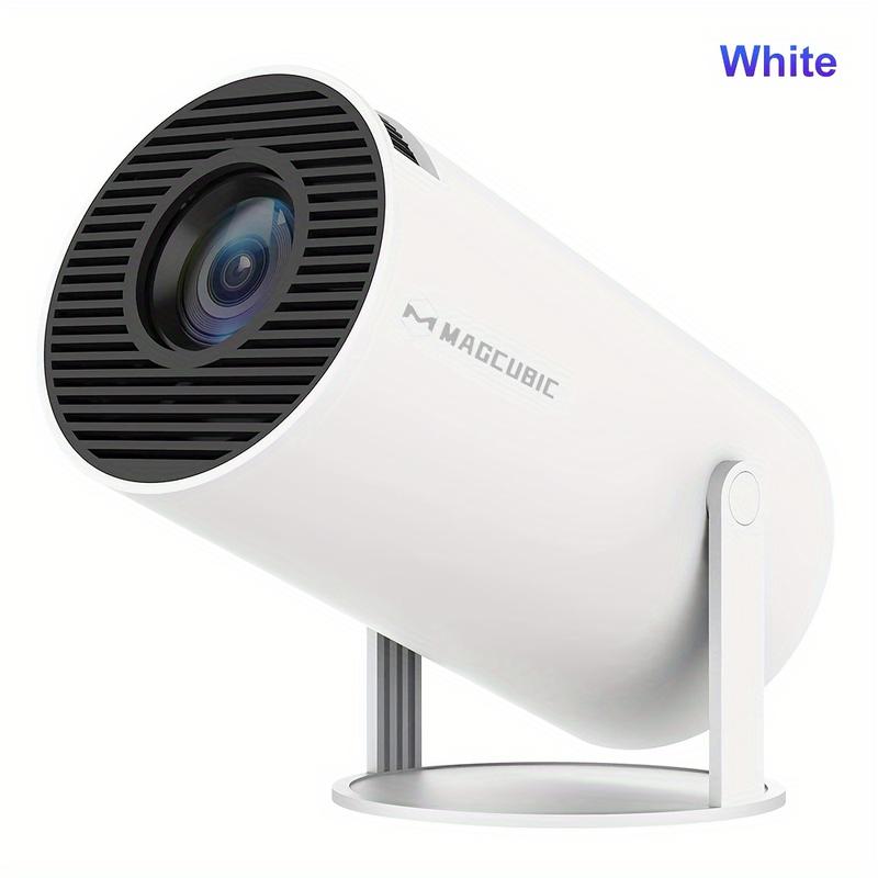 Hy300 Pro Mini Portable Projector, 4K 260 ANSI smart projector with WiFi 6 bt 5.0, screen adjustment, 180 degree rotation, home