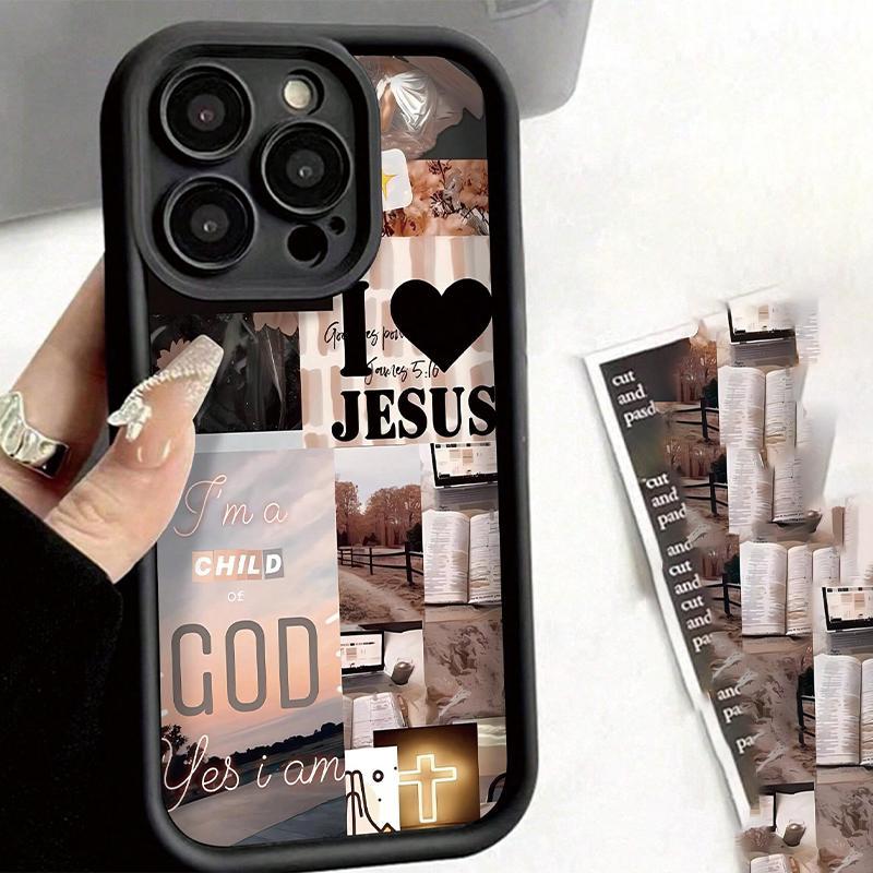 Letter Pattern Phone Case, Anti-fall Phone Protector Cover, Shockproof Phone Protective Case Compatible with iPhone 16 15 14 13 12 11 Series
