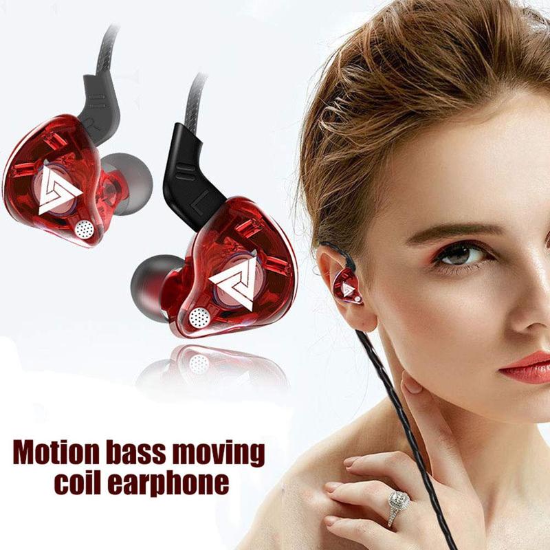 QKZ AK6 Portable Wired In-Ear Earphone, Wired Headphones With Mic, HiFi Subwoofer Noise Cancelling Wired Earphones for Game Sports, 3D Stereo Sound Headphones For Gym & Sports & Game, Headphones 8D Audio, Electronic Audio Earbud