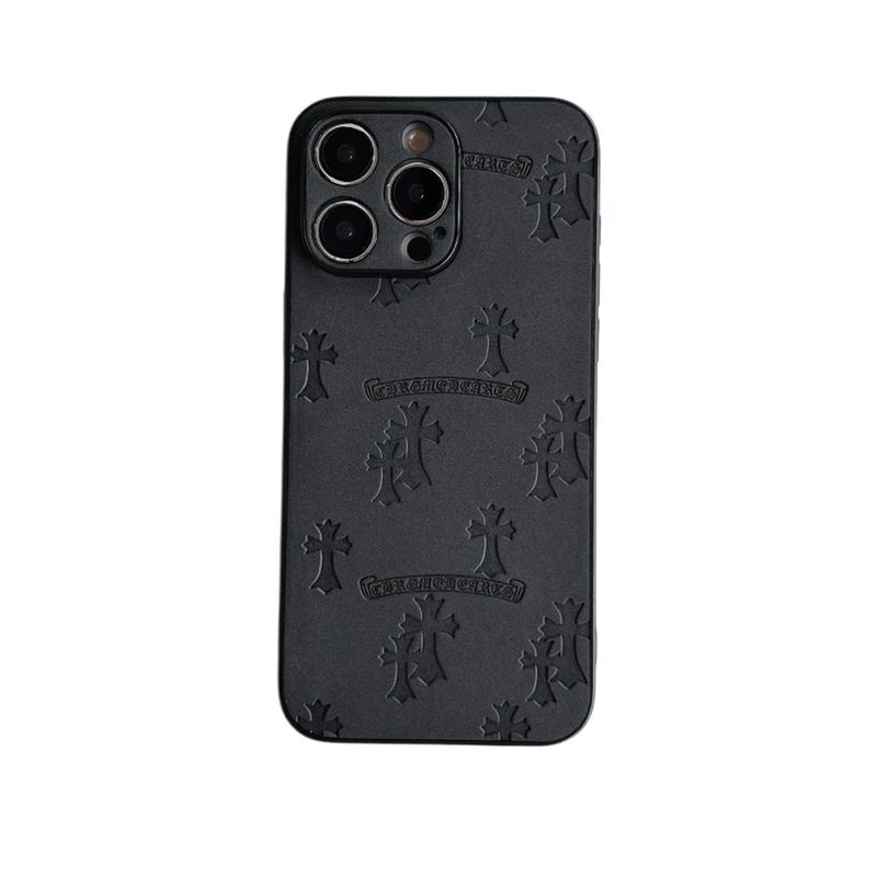 Now hot iphone 16 15 14 13 12pro max cross logo premium leather phone case,iPhone 16 15plus cross pattern environmentally friendly leather phone case arc case,cool phone cases for both men and women Protective Protection Cross Logo Cover Protector