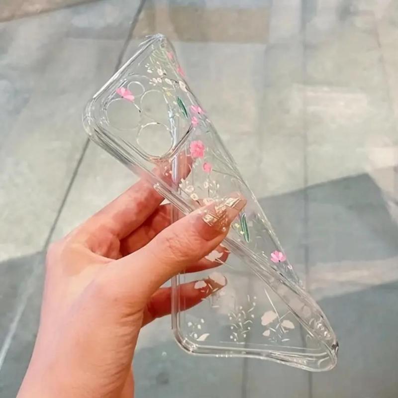 Floral Pattern Phone Case, Cute Decorative Phone Protector Cover, Phone Accessories Compatible With iPhone Series, Phone Cases