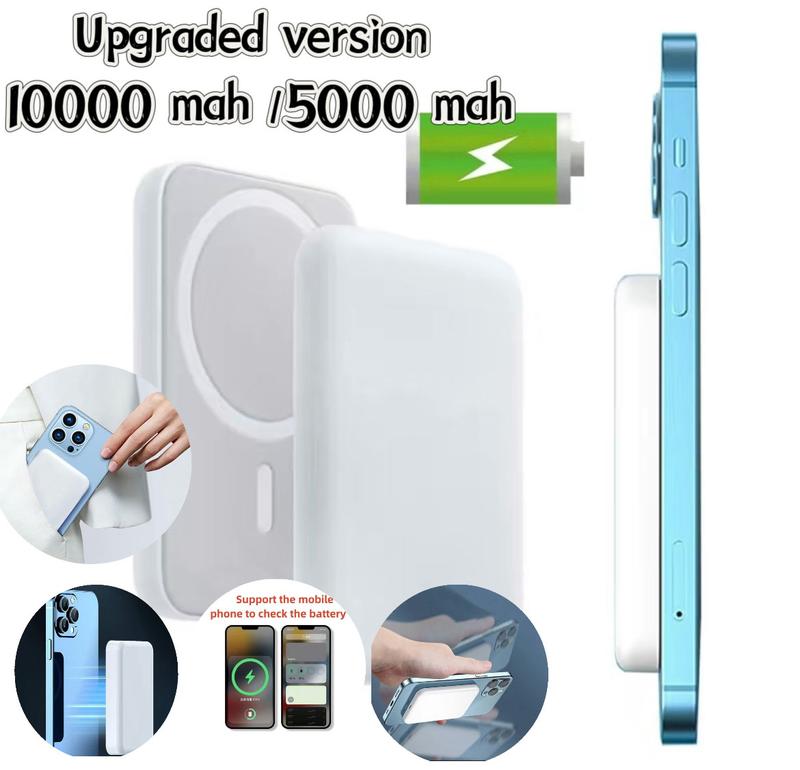 Power Bank 5000mah 10000mah Portable Battery PackWireless Magnetic Charger That's Compatible for iPhone 16 15 14 13 12Series without Charging Cable
