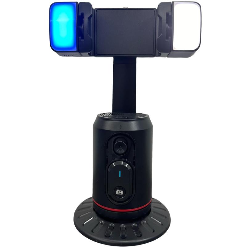 AI Face Recognition Tracking Phone Gimbal, 360° Rotatable Selfie Stabilizer with LED Lights, Camera Stabilizer, Video Equipment for Live Streaming, Vlogging, Photography