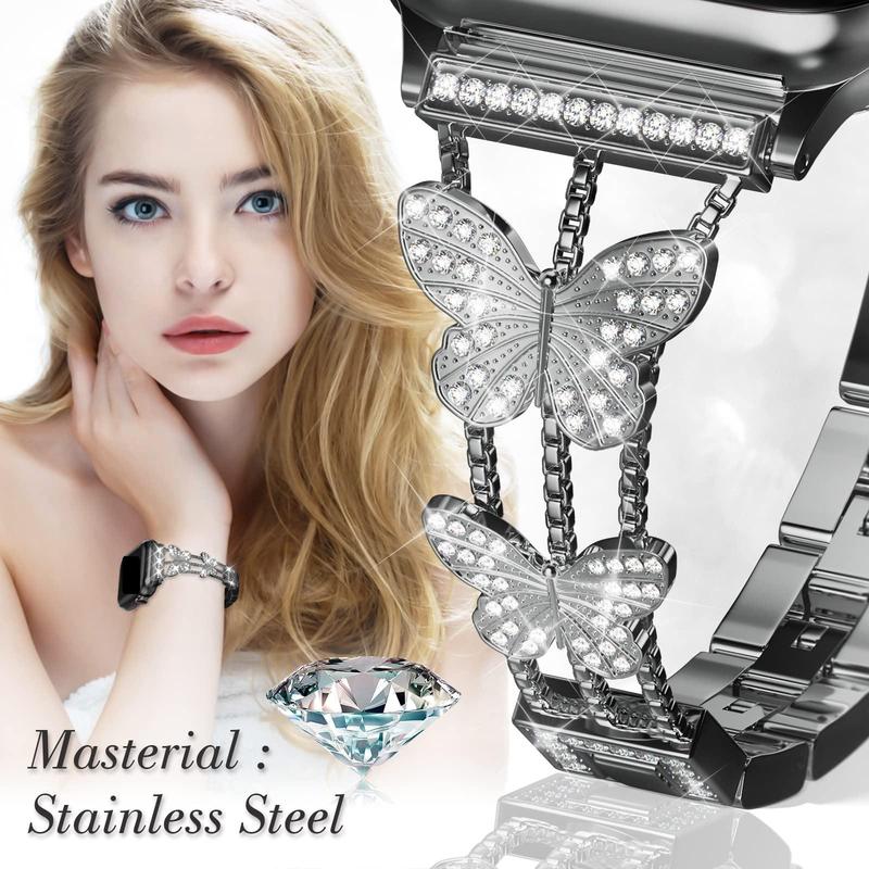 Butterfly Design Watch Band, Fashionable Watch Band for Women, Watch Band for Apple Watch, Smart Watch Accessories