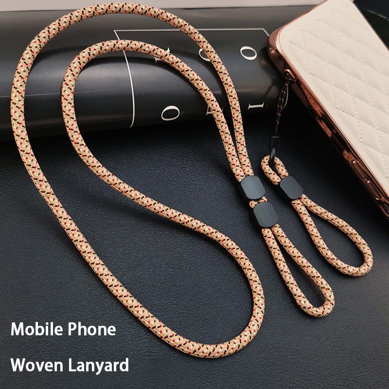 Solid Color Phone Lanyard, 1 Count Handmade Braided Phone Strap, Universal Phone Charm for Women & Men, Mobile Phone Decorative Accessories