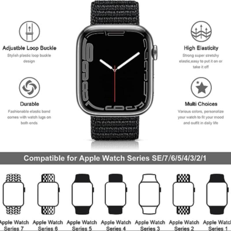 Soft Adjustable Watch Band, 1 Count Replacement Watch Band for Men Women, Unisex Fashion Sports Watch Band for Apple Watch Ultra SE1 2 3 4 5 6 7 8