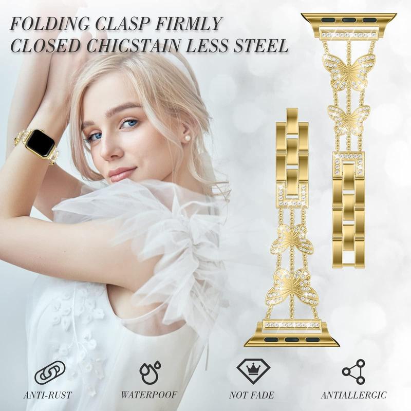 Butterfly Design Watch Band, Fashionable Watch Band for Women, Watch Band for Apple Watch, Smart Watch Accessories