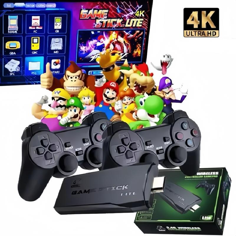 M8Pro Retro Gaming Console - Nostalgia Stick, 4K HDMI Output, Plug and Play Video Game Stick with Two 2.4G Wireless Controllers, 20 Classic Emulators, Built-in 20000 Classic Games -64G