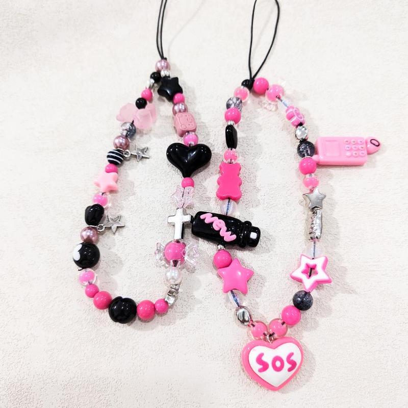 Cute Heart & Star Design Phone Lanyard, 1 Count Fashionable Phone Strap for Women & Girls, Universal Phone Accessories for Daily Use
