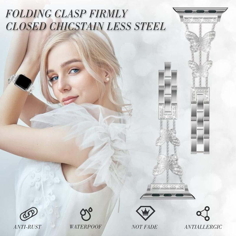 Butterfly Design Watch Band, Fashionable Watch Band for Women, Watch Band for Apple Watch, Smart Watch Accessories