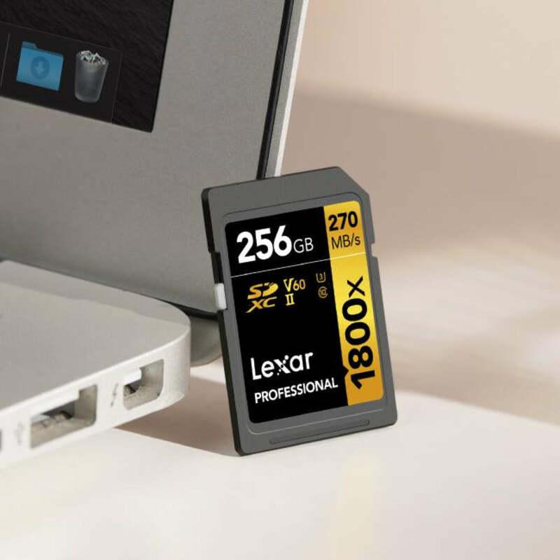 Lexar Professional 1800x SDXC UHS-II Card GOLD Series, 64GB