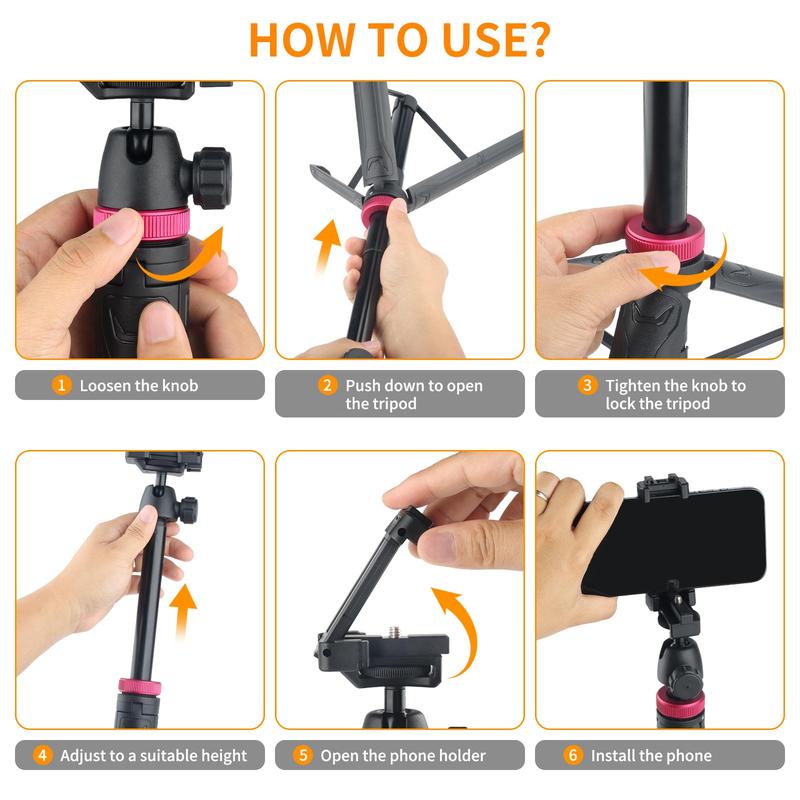 1.5m Selfie Stick Tripod Stand Phone Mount, 1 Count Extendable Cellphone Tripod Stand, Multifunctional Tripod for Phone Cold Shoe Camera for Live Streaming, Video Recording, Smartphone Accessories, Phone Holder, Selfie Stand
