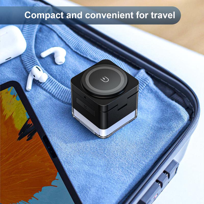 4 in 1 Wireless Portable MagSafe Charger with LED, Travel Charger for  Multiple Devices for iPhone 16   15   14   13   12 Series & Samsung Phone & AirPods & iWatch, Wireless Charger Foldable Wireless