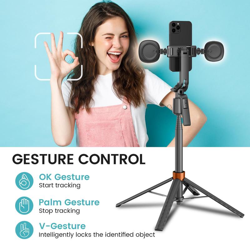 Retractable 1.8M Selfie Stick Tripod, 1 Count Selfie Stick with Face Tracking & Gesture Control, Selfie Accessories for Camera, Smartphone, Phone Accessories