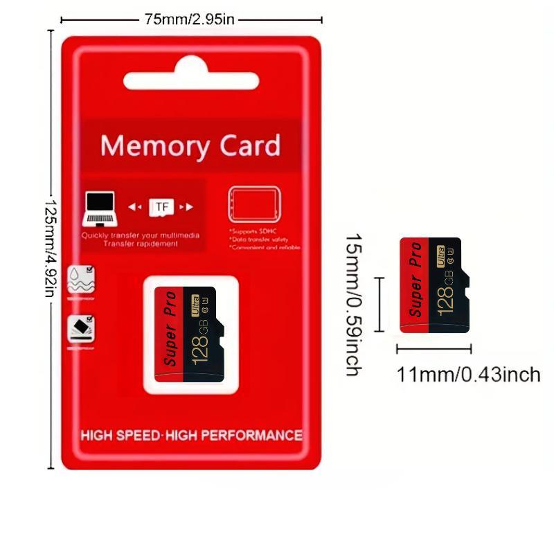 Mini Memory Card, 1 Count 256GB 128GB Flash Micro SD Card for Data Storage, Microsd TF SD Card for Tablet Camera Phone, Office Accessories