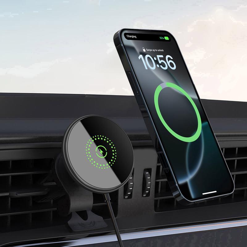 20W Magnetic Wireless Car Charger Fast Charging Car Phone Stand for iPhone 16 15 14 13 12 Series