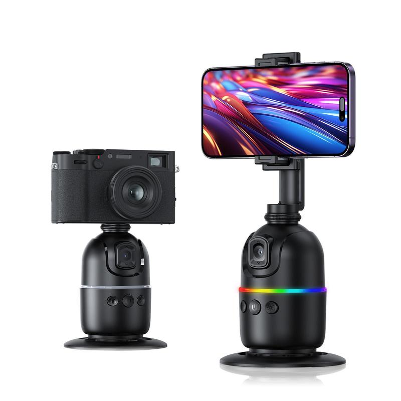 Smart 360-degree Auto Face Tracking Gimbal Stabilizer, 1 Count Multifunction Desktop Mobile Phone Stabilizer, Selfie Accessories Compatible with Smart Devices