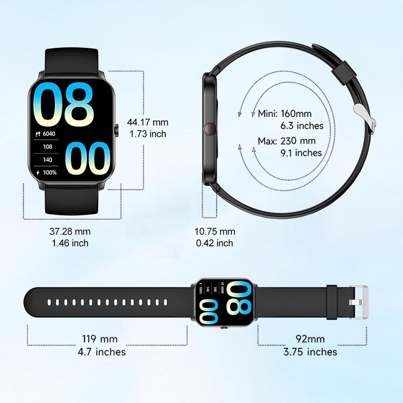 Multifunctional Smart Watch, Fashionable Digital Watch with Wireless Call Dial, Multi-sport Mode Sports Watch for Women & Men