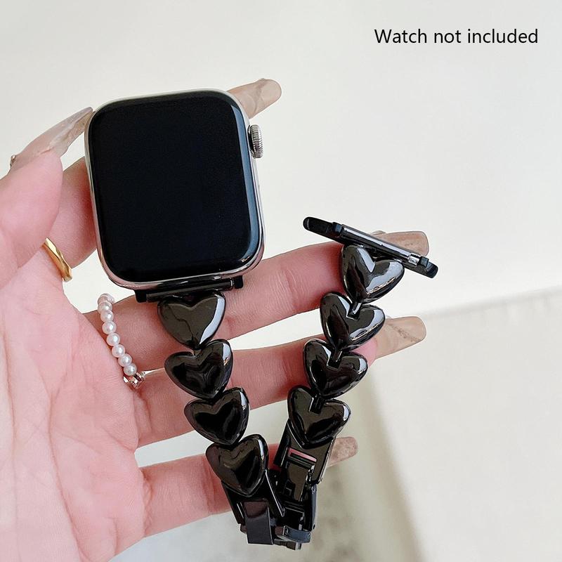 Heart Shaped Watch Band (Band Only), Fashionable Watch Band for Apple Watch, Wearable Accessories Compatible with Apple Watch Series 9 8 7 6 5 4 3 2 1 SE