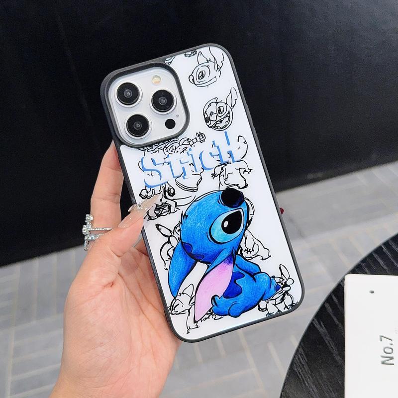 DISNEY Cartoon Pattern Phone Case, Cute Phone Protective Cover, Shockproof Phone Accessory Compatible with iPhone Series