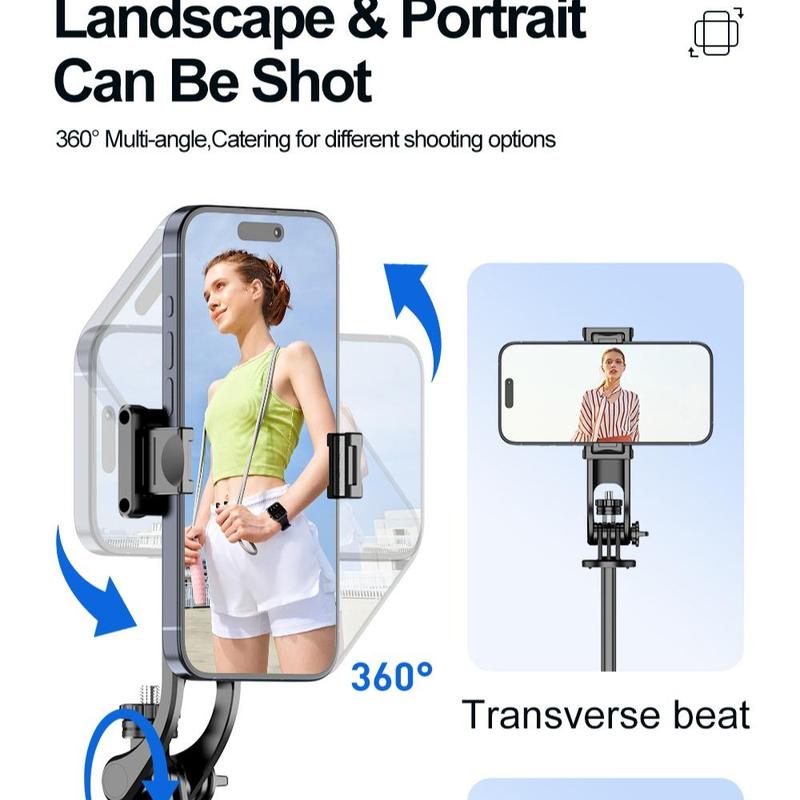 Selfie Stick Tripod with Dual Light, Aluminum Cell Phone Tripod Stand with Detachable Phone Holder & Wireless Remote, Tripod for Selfie Video Recording Vlog Live Stream