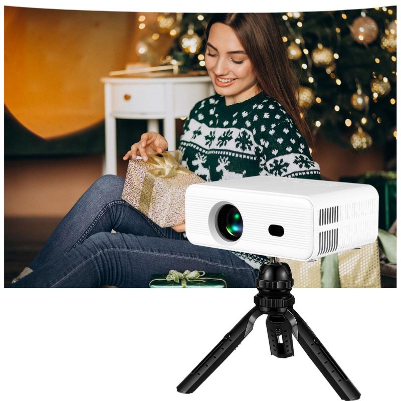 L012 Mini Portable Projector With Stand ,4K&1080P supported,200 Lumens 2.4 5G Dual Band WiFi , Lens cover, Built-in Speaker, HomeTheater,  HDMI,USB, Audio, Fire Stick, PS5,   screen mirror, Game projector Portable Bluetooth Electronic Flash Lcd Crystal