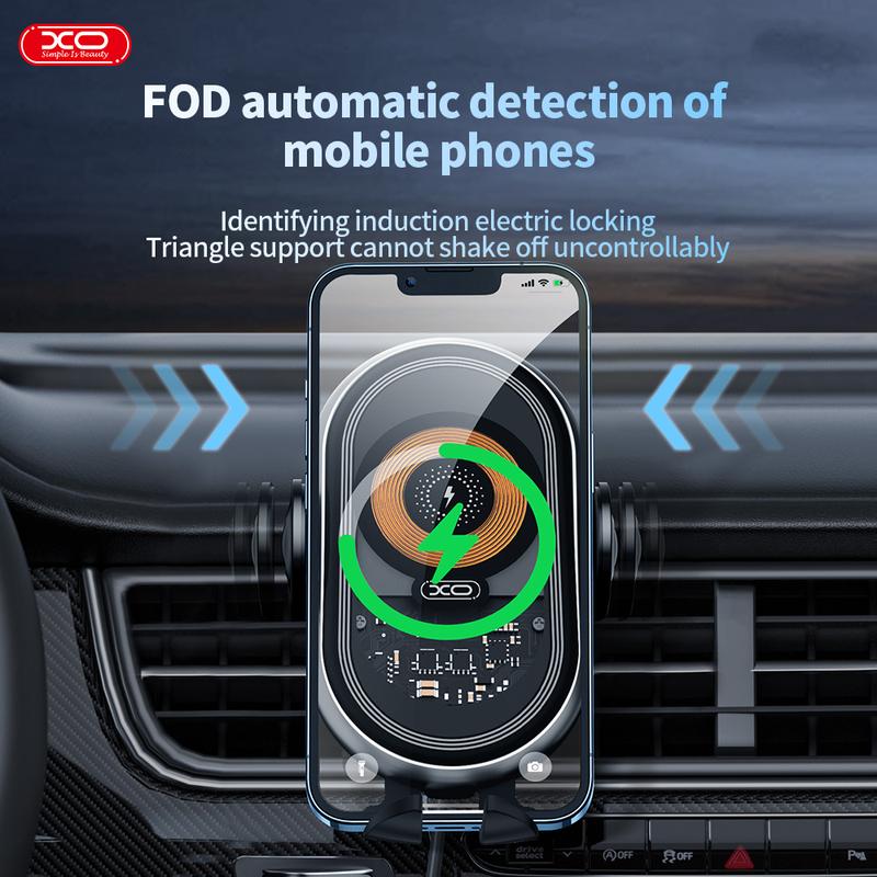Wireless Car Charger, 15W Fast Auto Clamping Car Charger Phone Holder,compatible with iPhone 16 15 14 13 12 11 Pro Max, Samsung Galaxy S24 S23 S22 S21, and other smartphones, suitable for all phones with wireless charging functions. Cellphone Electronic