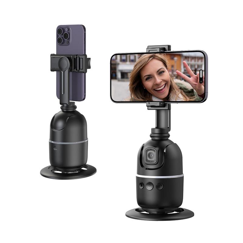 Smart 360-degree Auto Face Tracking Gimbal Stabilizer, 1 Count Multifunction Desktop Mobile Phone Stabilizer, Selfie Accessories Compatible with Smart Devices