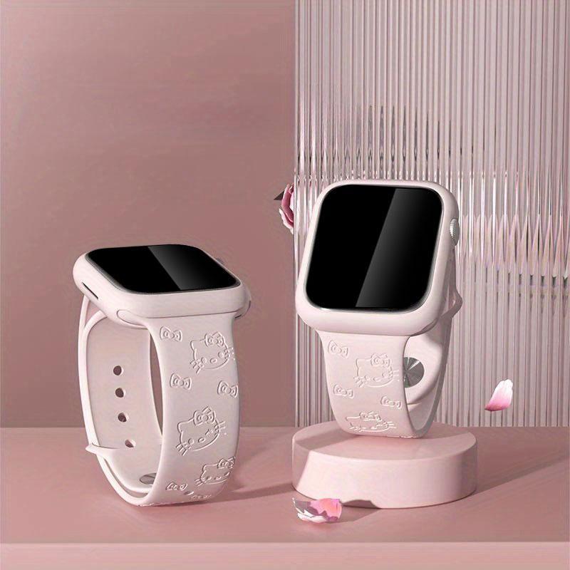 SANRIO Cute Pattern Silicone Watch Band (Band Only), 1 Count Adjustable Watch Band for Women & Girls, Wearable Accessories Compatible with iWatch Series