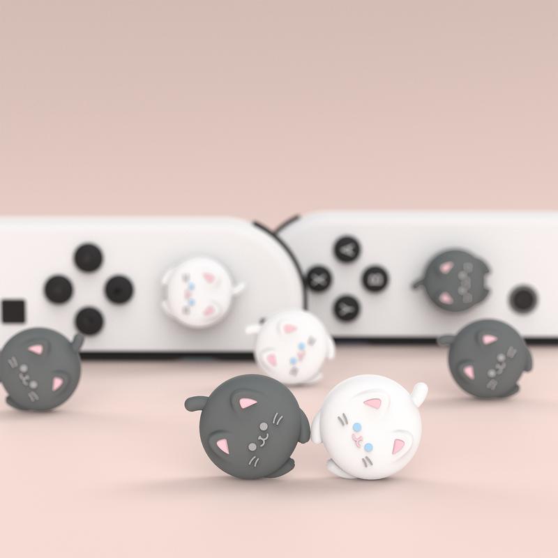 PlayVital Joystick Caps for Nintendo Switch, Thumbstick Caps for Nintendo Switch Lite, Analog Cover for Joycon of Nintendo Switch OLED, Thumb Grip Caps for Nintendo Switch & Switch Lite & Switch OLED