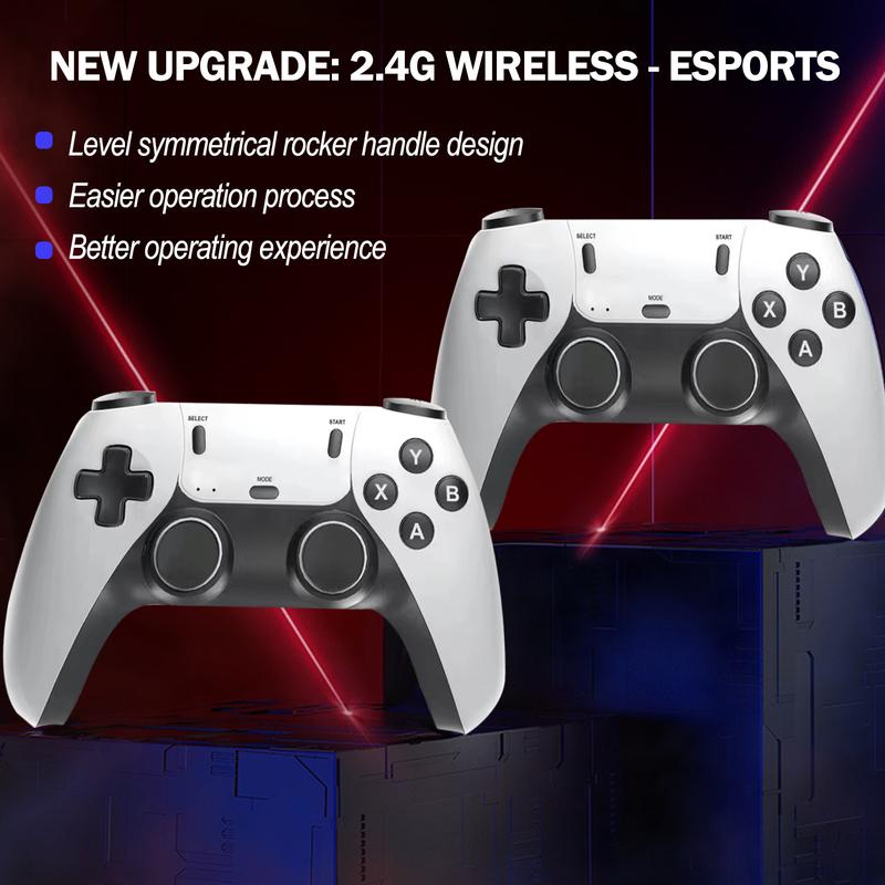 4K Retro Game Stick – 40,000+ Games, 40+ Emulators, Plug & Play Console with 2.4G Wireless Controllers and 4K HDMI Output