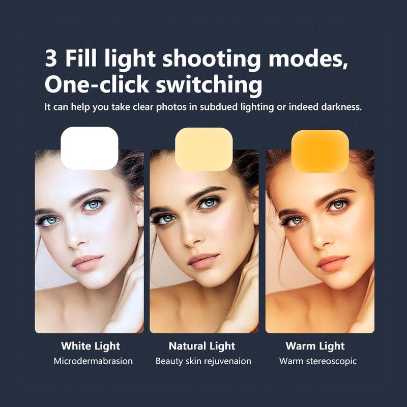 Selfie Stick Tripod for iPhone, Smart Phone Accessories with 3 Color Temperature Fill Light, BT Stabilizer, Content Creator Tool, Wireless 360 degree Rotatable Phone Holder, Live Streaming Vlogging Photography Portable Foldable Remote Control Selfie Stick