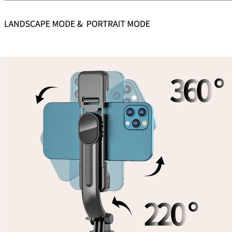 Selfie Stick Tripod for iPhone, Smart Phone Accessories with 3 Color Temperature Fill Light, BT Stabilizer, Content Creator Tool, Wireless 360 degree Rotatable Phone Holder, Live Streaming Vlogging Photography Portable Foldable Remote Control Selfie Stick
