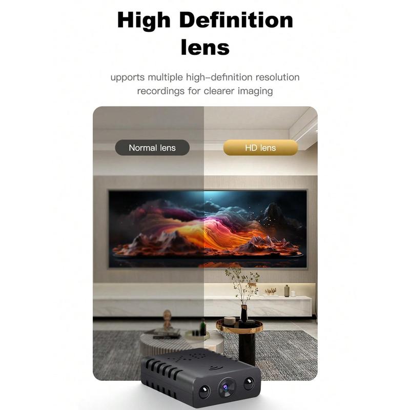 Mini 1080P HD Hidden WiFi Camera, Wireless Network Monitor, Spy Camera, Portable Camera, Card Inserted Loop Recording, Motion Detection, Alarm Push, 24H Home Surveillance, With HD Night Vision, Mini Nanny Cam Smart Home
