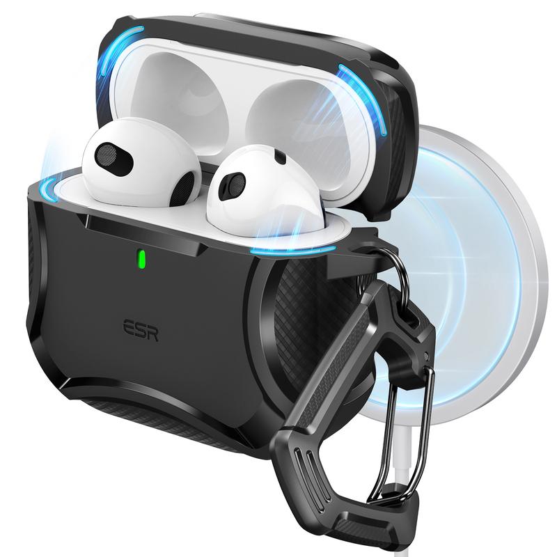 ESR for AirPods 4 Case (2024)，Compatible with Airpods Pro Case 2nd 1st Gen (2023 2022 2019) Case (HaloLock), Compatible with MagSafe, Powerful Drop Protection, Magnetic Lid